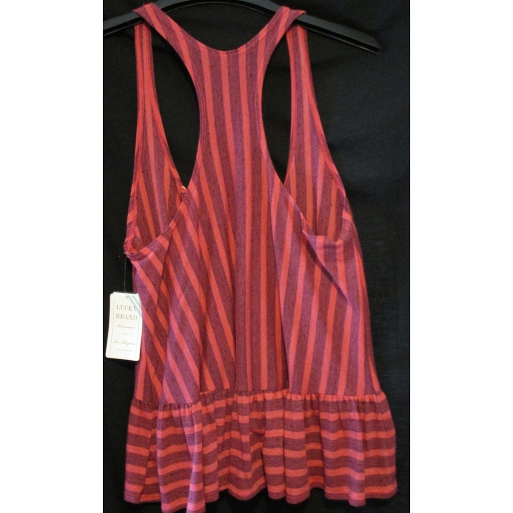 NWT – Lucky Brand Womens Swim Cover-up – Striped Crop Top Racer Back - S - Picture 2 of 2